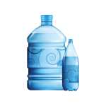One big bottle of mineral water